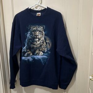 Vintage snow leopard sweatshirt